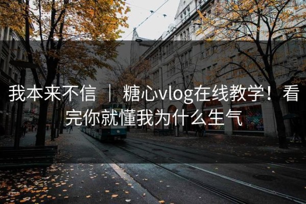 我本来不信 ｜ 糖心vlog在线教学！看完你就懂我为什么生气